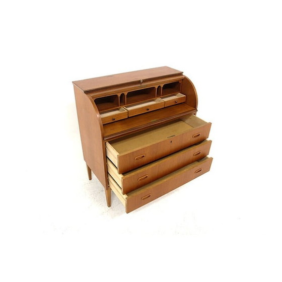 Image 1 of Scandinavische vintage teakhouten secretaire, Zweden 1950