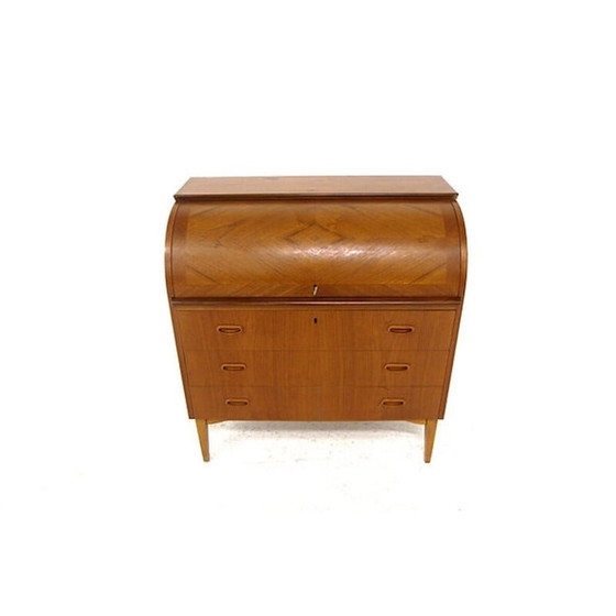 Image 1 of Scandinavische vintage teakhouten secretaire, Zweden 1950