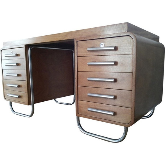 Image 1 of Fabrieksbureau voor eigenaren in staal-chroom - jaren 1930