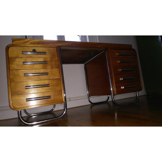 Image 1 of Fabrieksbureau voor eigenaren in staal-chroom - jaren 1930