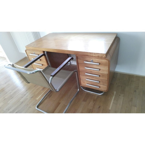 Image 1 of Fabrieksbureau voor eigenaren in staal-chroom - jaren 1930