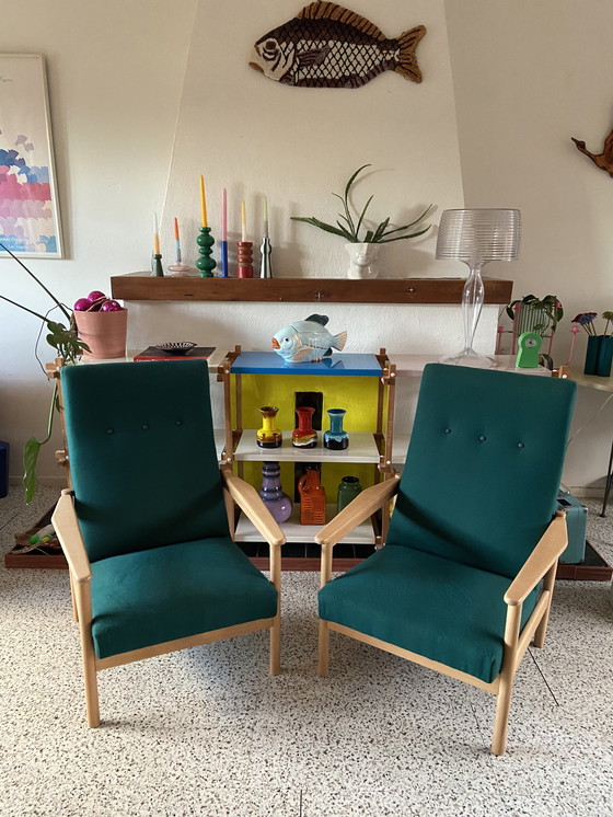 Image 1 of 2X  Vintage Scandinavische Fauteuils