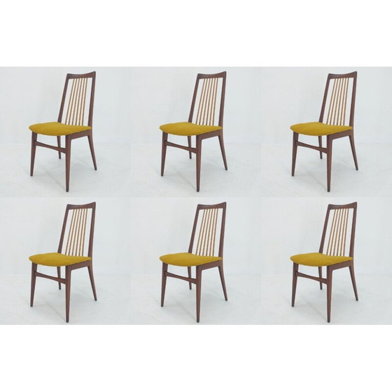 Image 1 of Set van zes eetkamerstoelen uit de Mid Century, Denemarken 1970