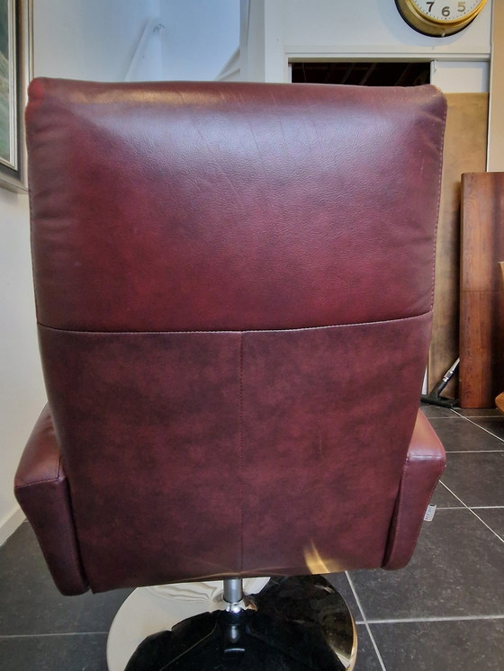 Image 1 of Lederen Draai Fauteuil Hjort Knudsen