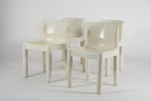 4 X Kartell 4875 Carlo Bartoli Stoelen Italiaans 1970S