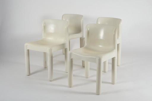 4 X Kartell 4875 Carlo Bartoli Stoelen Italiaans 1970S