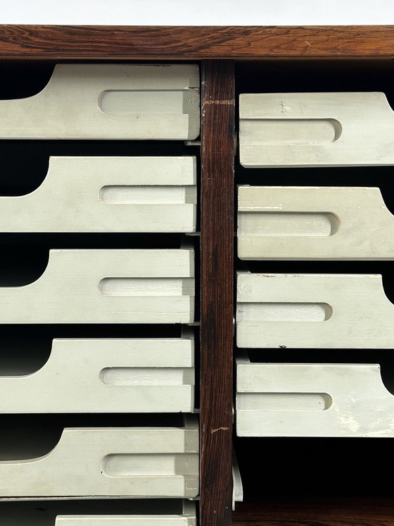 Image 1 of Mid Century Deense palissander archiefkast met jaloeziedeur, 1960S