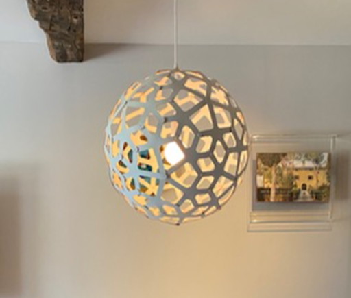 Hanglamp model Coral  60 wit/ wit David Trubridge design