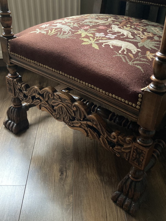 Image 1 of Vintage Geborduurde Stoel