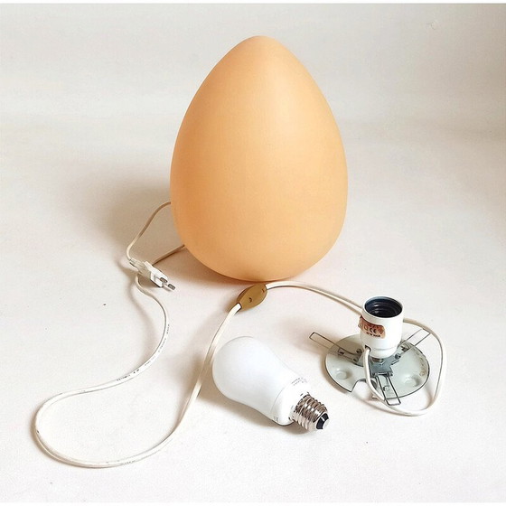 Image 1 of Vintage opaline glazen eierlamp, 1970