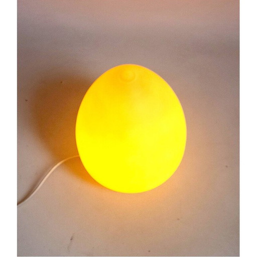 Vintage opaline glazen eierlamp, 1970