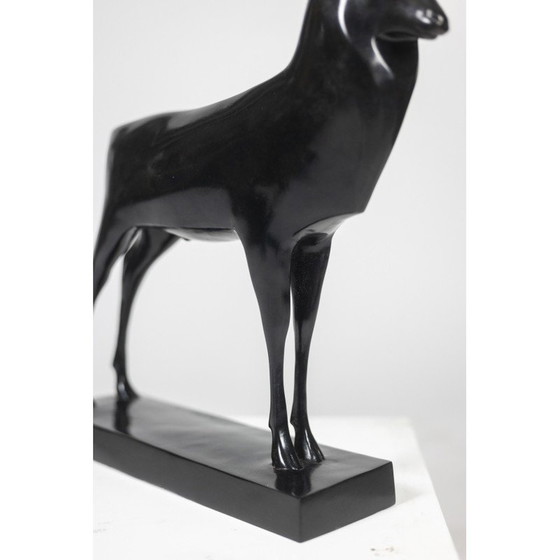 Image 1 of Grand Deer" vintage sculptuur van François Pompon voor Atelier Valsuani, 2006