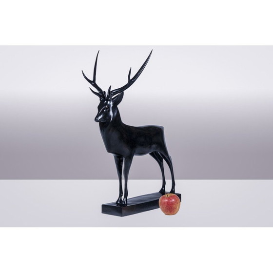 Image 1 of Grand Deer" vintage sculptuur van François Pompon voor Atelier Valsuani, 2006