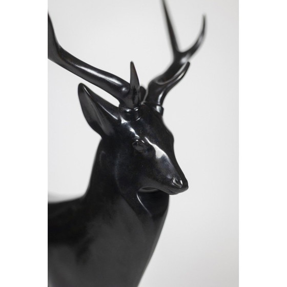 Image 1 of Grand Deer" vintage sculptuur van François Pompon voor Atelier Valsuani, 2006