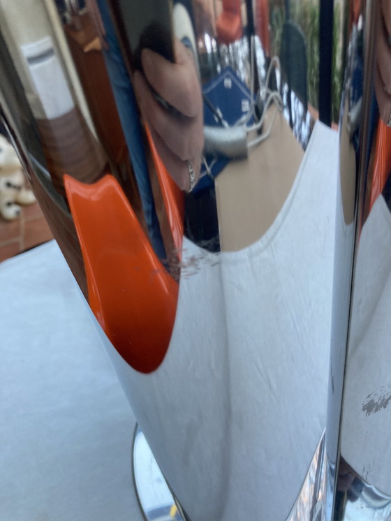 Image 1 of Lamp, Ruimte, Tijdperk Vier Metalen Lampen, Chroom, Vintage, jaren '70