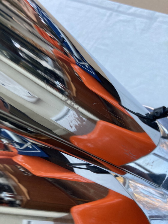 Image 1 of Lamp, Ruimte, Tijdperk Vier Metalen Lampen, Chroom, Vintage, jaren '70