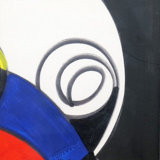 Image 1 of Vintage acrylschilderij door Aldo Gentilini, 1970