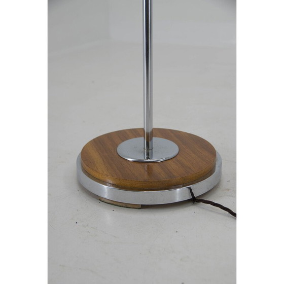 Image 1 of Vloerlamp van Mid Century chroom en hout, Tsjecho-Slowakije 1970