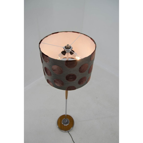 Image 1 of Vloerlamp van Mid Century chroom en hout, Tsjecho-Slowakije 1970
