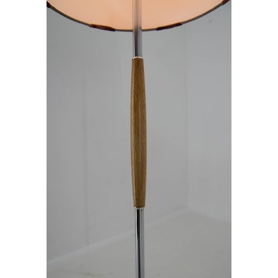 Image 1 of Vloerlamp van Mid Century chroom en hout, Tsjecho-Slowakije 1970