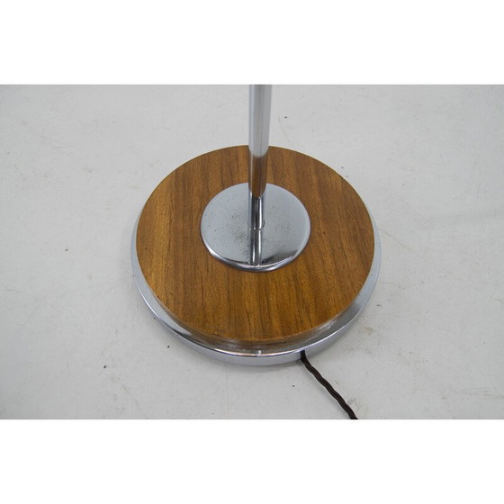 Image 1 of Vloerlamp van Mid Century chroom en hout, Tsjecho-Slowakije 1970