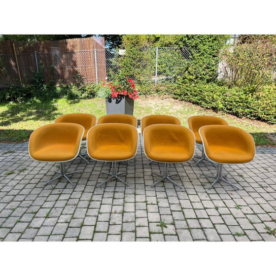 Image 1 of Set van 8 vintage La Fonda fauteuils van Charles en Ray Eames voor Herman Miller, 1970