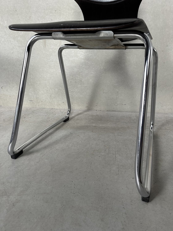 Image 1 of 6X Vintage Flötotto Pagholz Stoelen