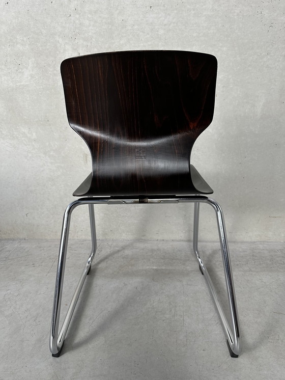 Image 1 of 6X Vintage Flötotto Pagholz Stoelen