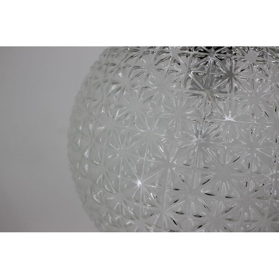 Image 1 of Vintage glazen, metalen en plastic hanglamp, Tsjecho-Slowakije 1960