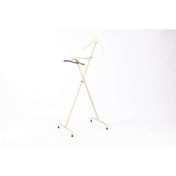 Image 1 of Vintage stomme valet van verguld metaal en wit plastic door Vereinigte Werkstätten voor Collection Ateliers Unis, 1960