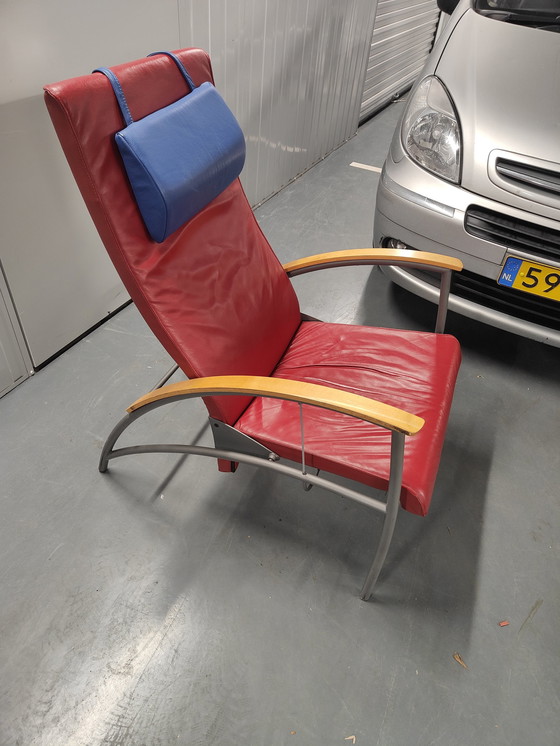 Image 1 of Leren Fauteuil The Sit Chair By Kebe Danmark Uit De Jaren 80.