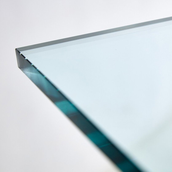 Image 1 of Vintage eettafel in gegoten aluminium en gelakt hout van Giovanni Offredi voor Saporiti, 1970