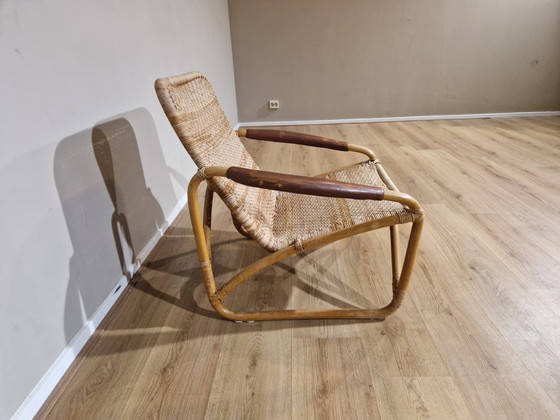 Image 1 of Yamakawa Rattan - Rotan Stoel - Bruin - Lounge Chair- Design