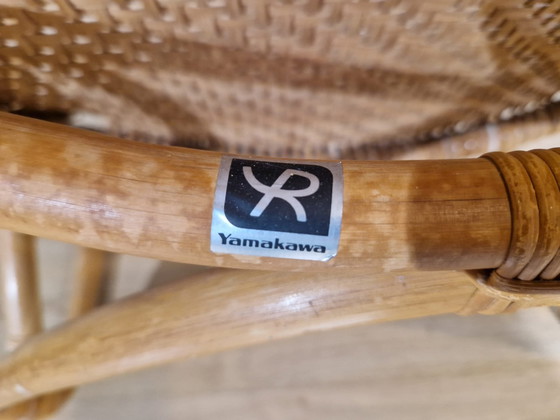 Image 1 of Yamakawa Rattan - Rotan Stoel - Bruin - Lounge Chair- Design