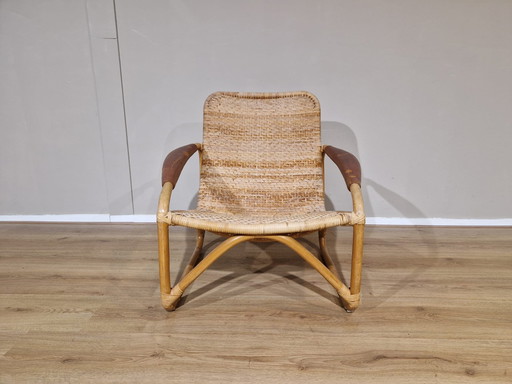 Yamakawa Rattan - Rotan Stoel - Bruin - Lounge Chair- Design