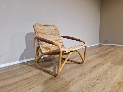 Yamakawa Rattan - Rotan Stoel - Bruin - Lounge Chair- Design