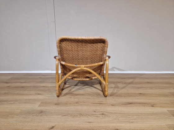 Image 1 of Yamakawa Rattan - Rotan Stoel - Bruin - Lounge Chair- Design