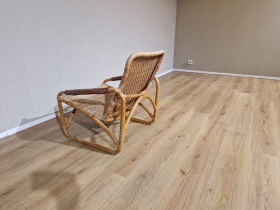 Image 1 of Yamakawa Rattan - Rotan Stoel - Bruin - Lounge Chair- Design