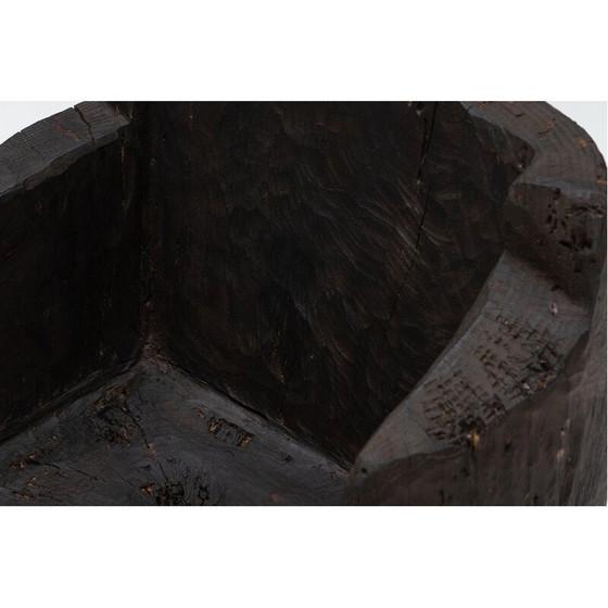 Image 1 of Brutalistische vintage Monoxylite fauteuils, Frankrijk 1980