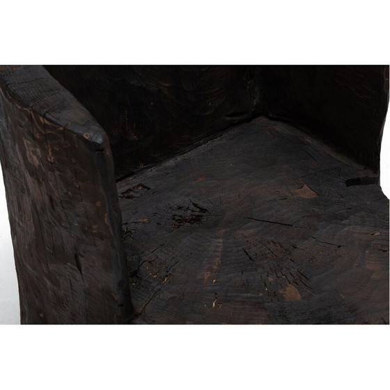 Image 1 of Brutalistische vintage Monoxylite fauteuils, Frankrijk 1980