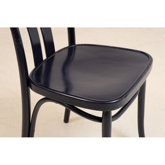 Image 1 of Set van 5 vintage blauwe stoelen ZPM Radomsko 1960