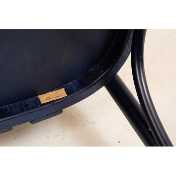 Image 1 of Set van 5 vintage blauwe stoelen ZPM Radomsko 1960