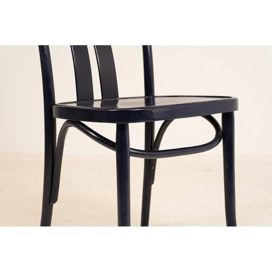 Image 1 of Set van 5 vintage blauwe stoelen ZPM Radomsko 1960