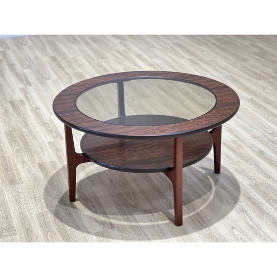 Image 1 of Vintage imitatie palissander salontafel voor Scrieber, Engeland 1960