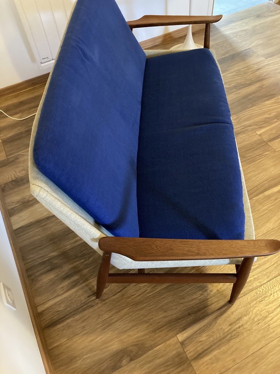 Image 1 of Scandinavische bank en 2 fauteuils uit de jaren 60