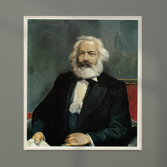 Image 1 of Affiche Willi Sitte: Portrait van Karl Marx, 1982