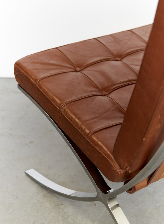 Image 1 of Ludwig Mies van der Rohe MR90 "Barcelona Stoel & Ottoman" Knoll International