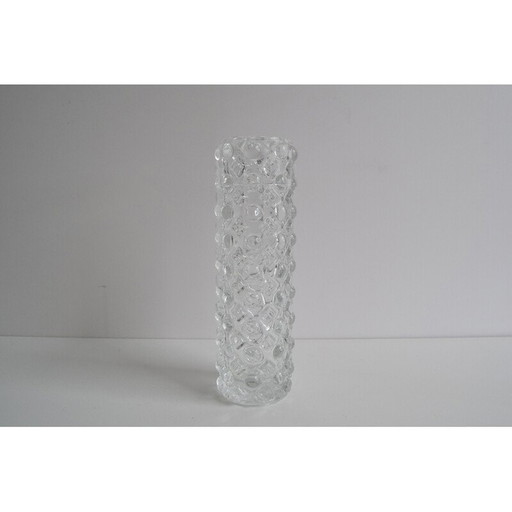 Vintage opnieuw gepolijste glazen vaas door Pavel Pánek voor Sklo Union Libochovice, Tsjecho-Slowakije 1970