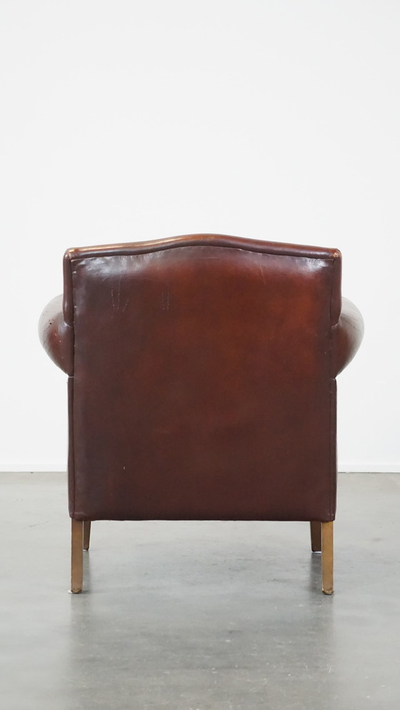 Image 1 of Design Fauteuil/ Armchair Gemaakt Van Schapenleer 