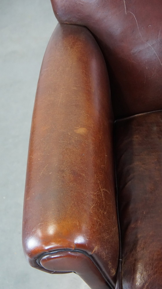 Image 1 of Design Fauteuil/ Armchair Gemaakt Van Schapenleer 